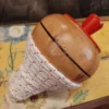 Peonza gigante tradicional de madera artesanal